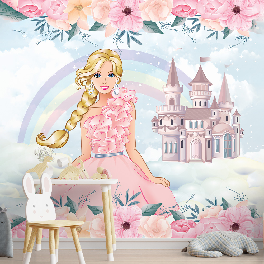 Papel de parede Barbie rosa