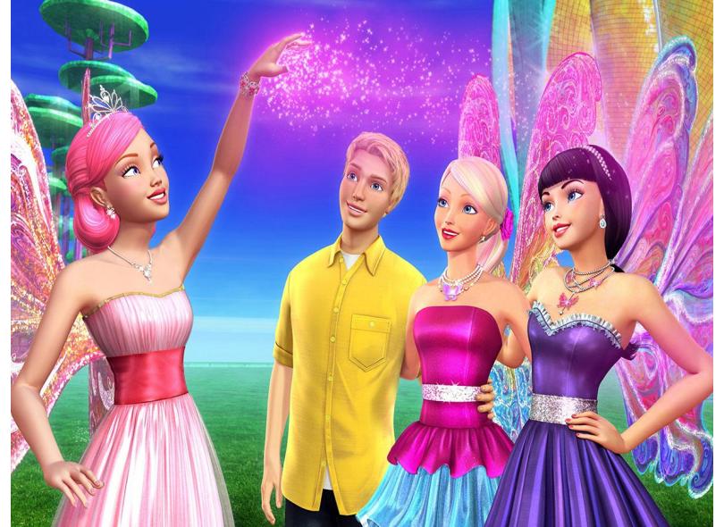 Papel de parede Barbie castelo