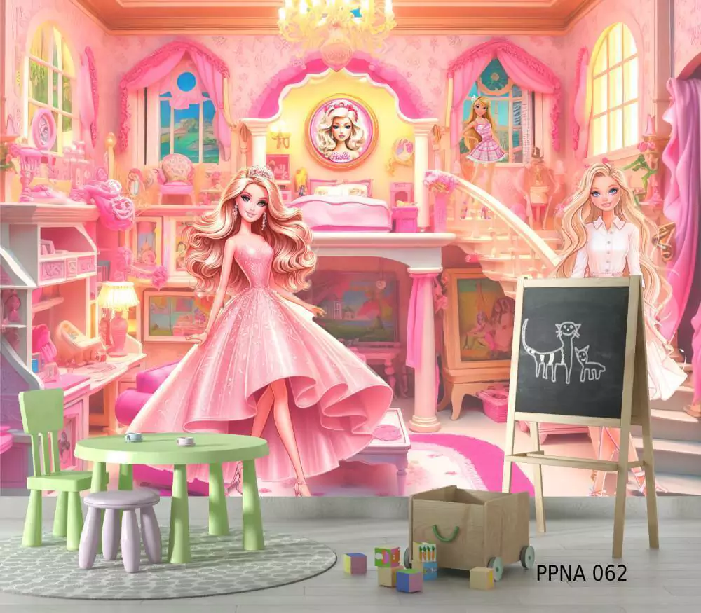 Papel de parede Barbie infantil