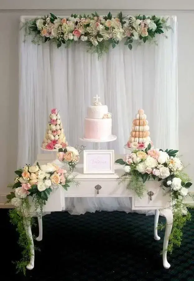 batizado menina decoração