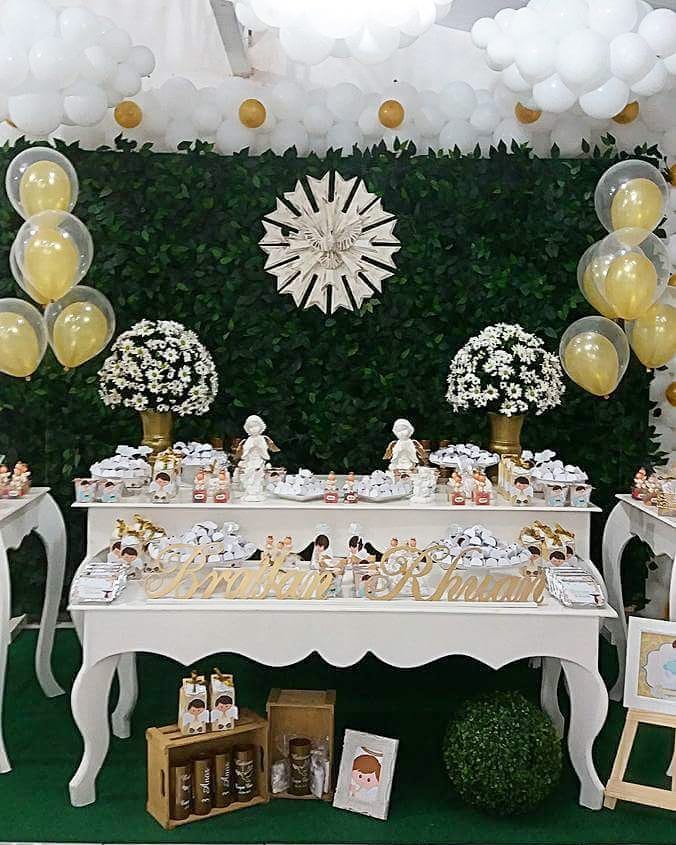 ideias criativas decoração batizado menina