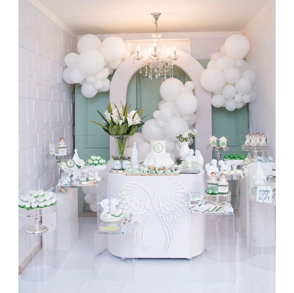 ideias criativas decoração batizado menina