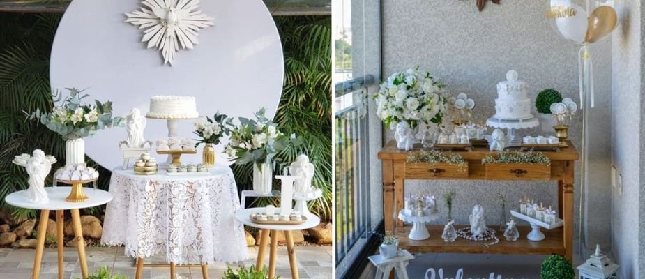 decoração batizado menina vs menino