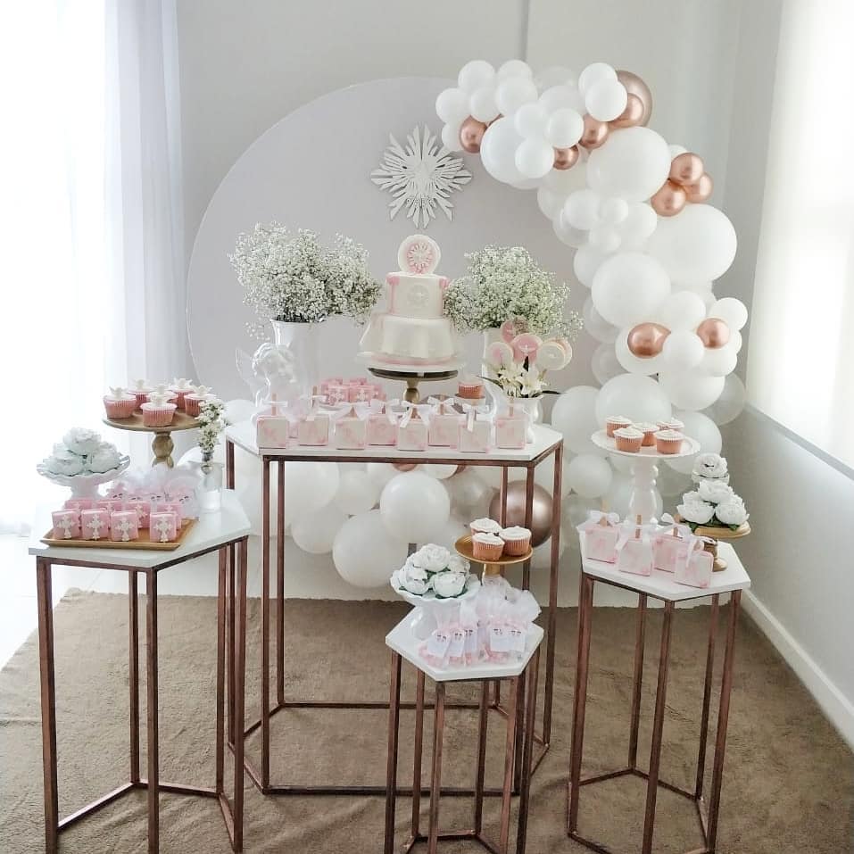 decoração batizado menina tema anjinho