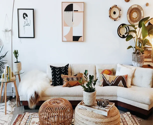 boho chic decoração