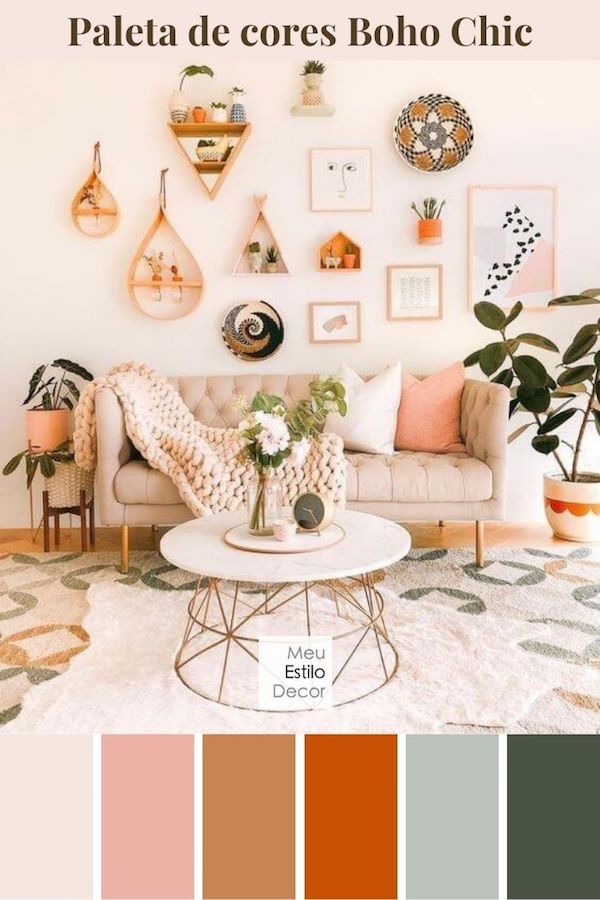 boho chic decoração