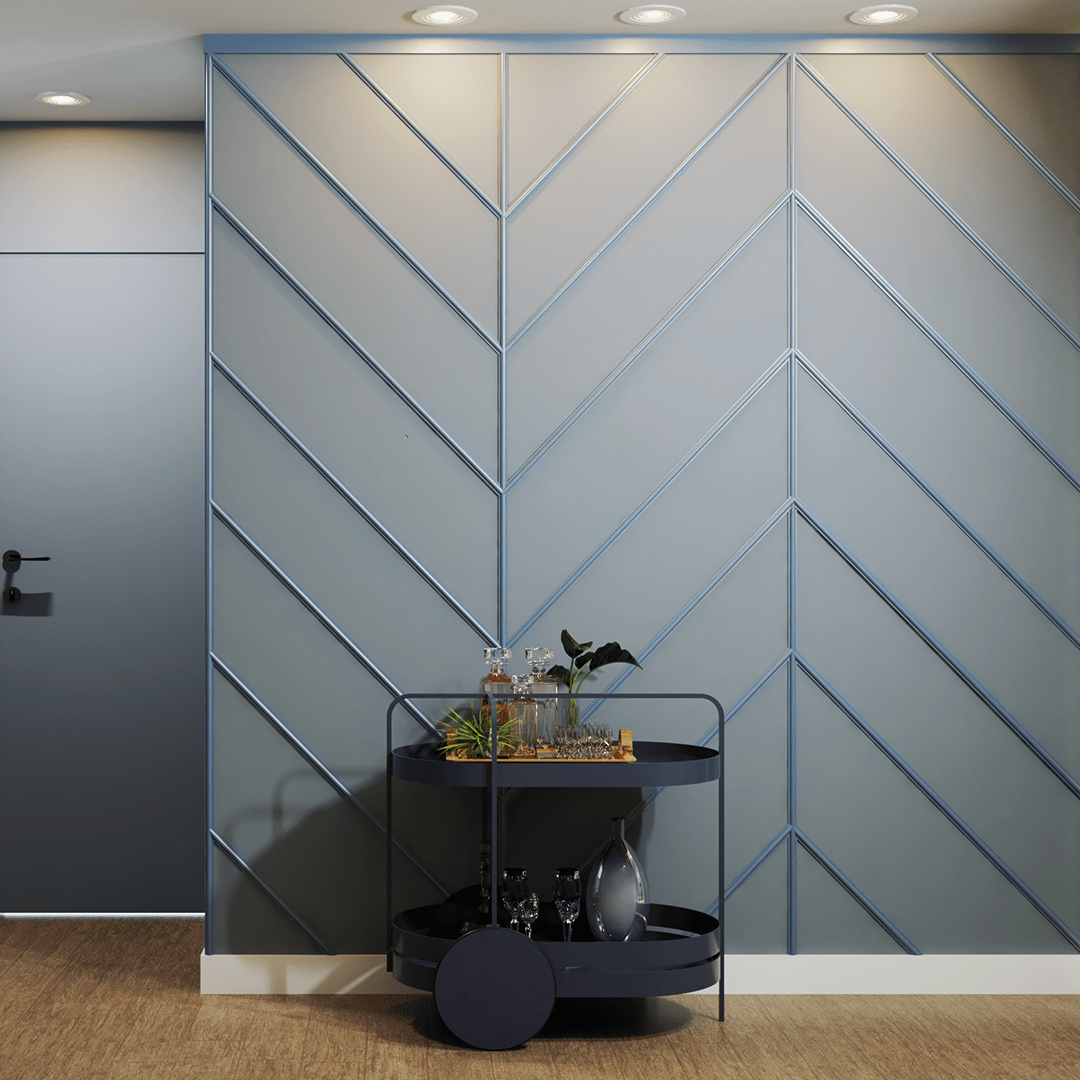 ideias de boiserie de eva para sala de estar