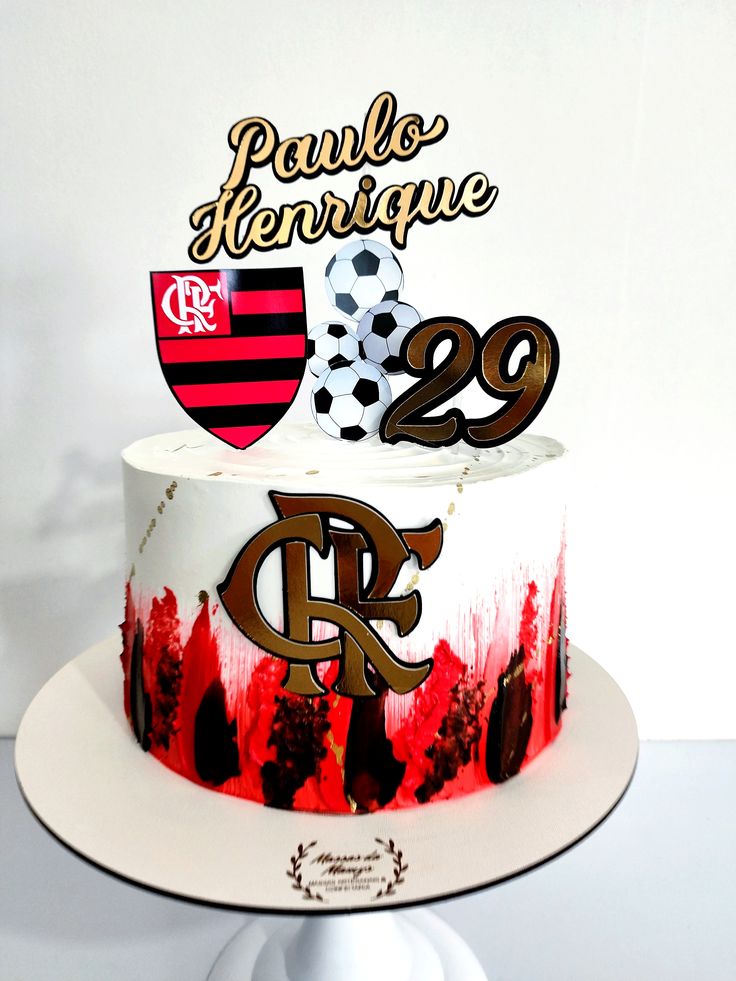 bolo decoração do flamengo