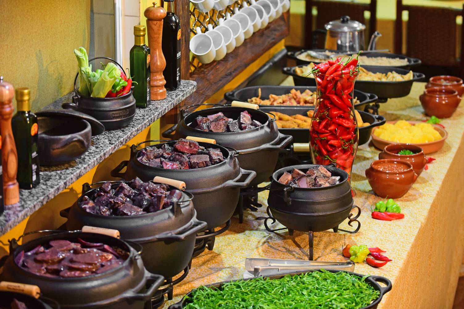 buffet feijoada decoração