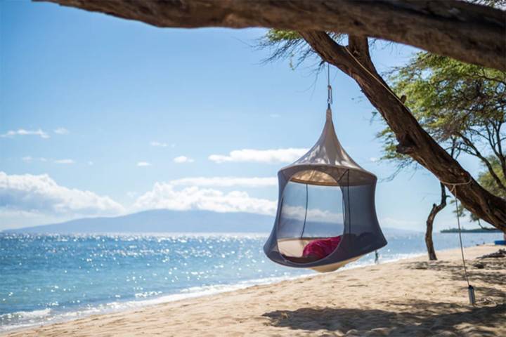 cabana suspensa para acampar