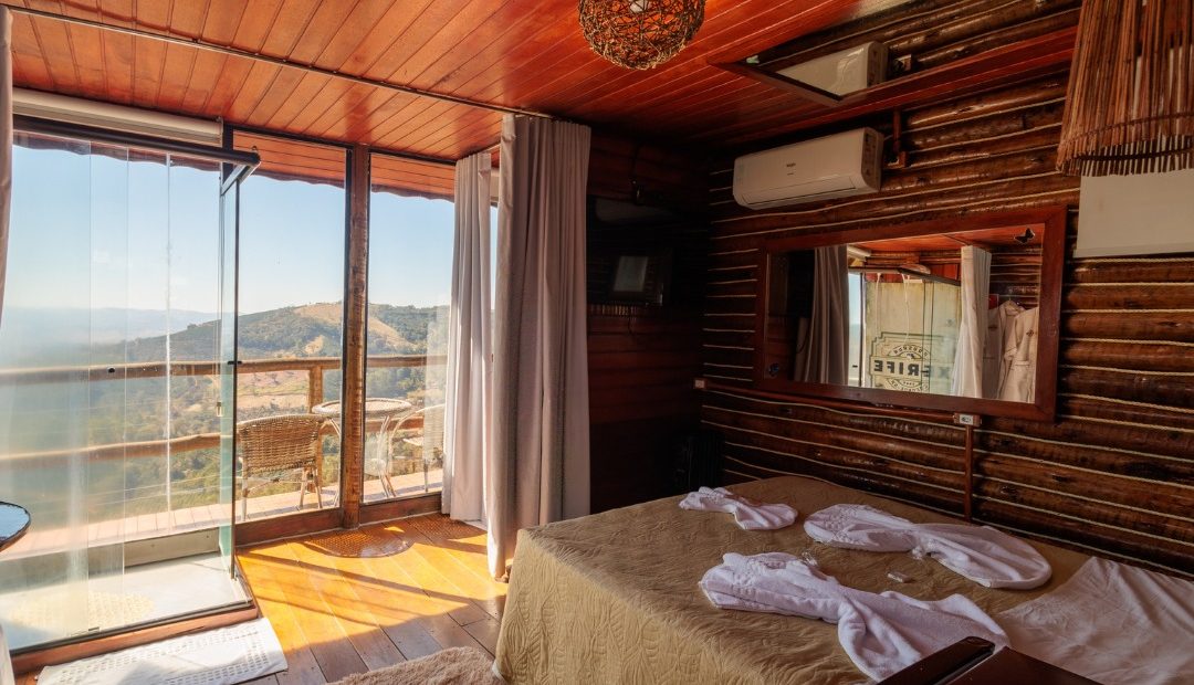 cabana suspensa de tecido