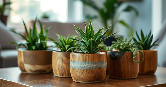 cachepo de ceramica vs cachepo de madeira