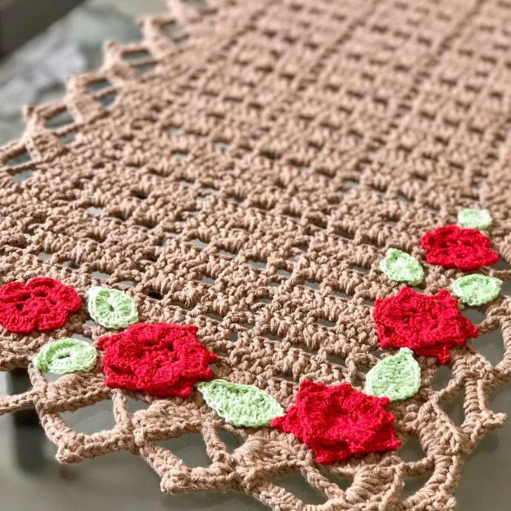 inspiração caminho de mesa de barbante para sala de jantar