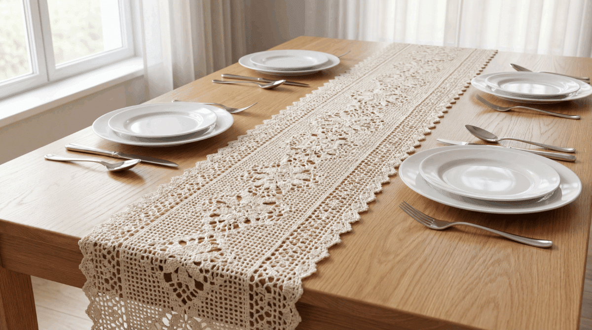 caminho de mesa para mesa redonda de 6 lugares