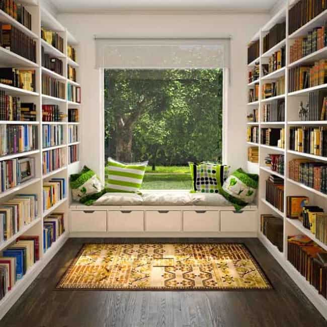 cantinho da leitura na sala