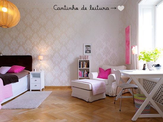 cantinho de leitura minimalista quarto casal
