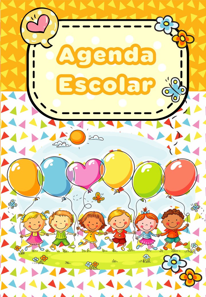 capa de agenda minimalista para imprimir