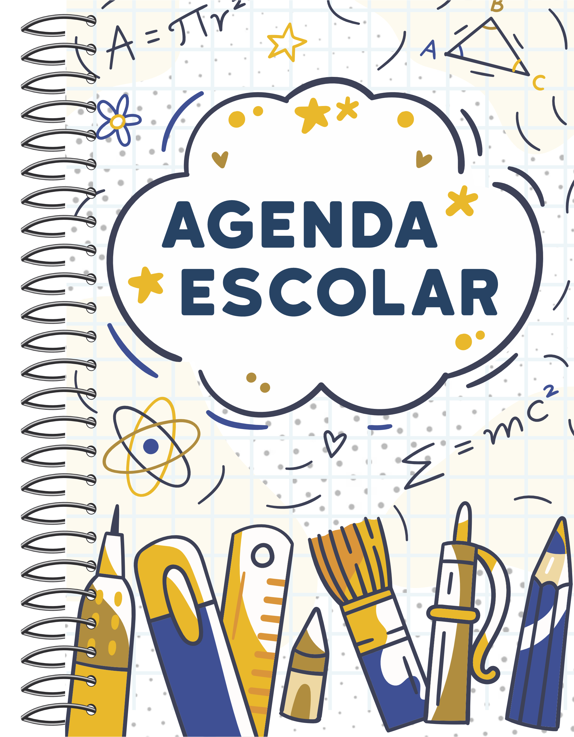 capa de agenda vintage para imprimir