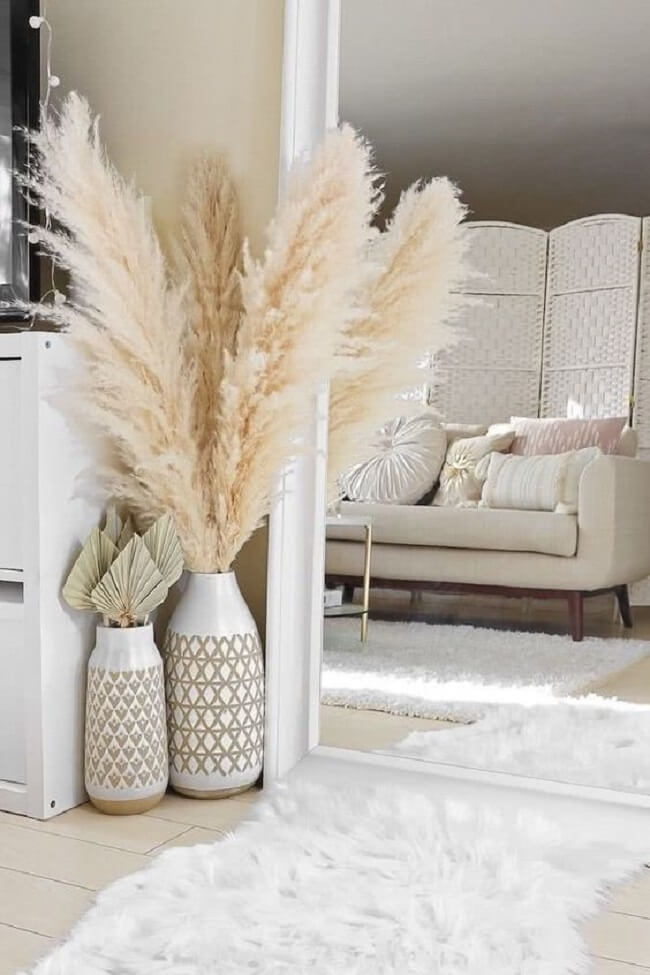 capim dos pampas decoração