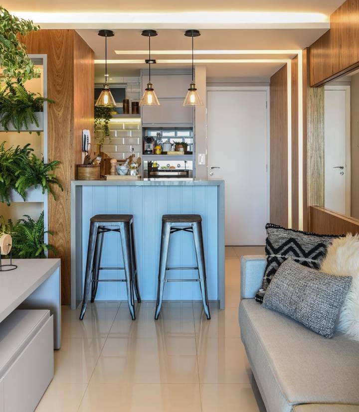 casa com cozinha americana pequena