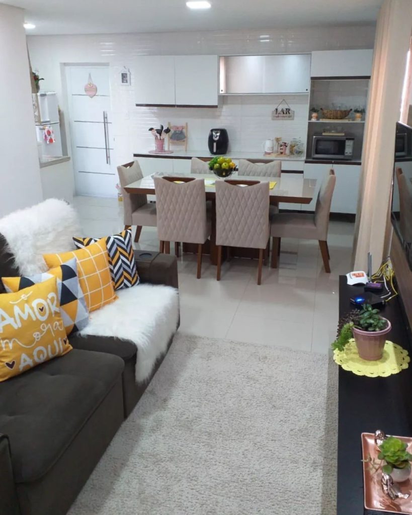 dividir sala e cozinha sem parede