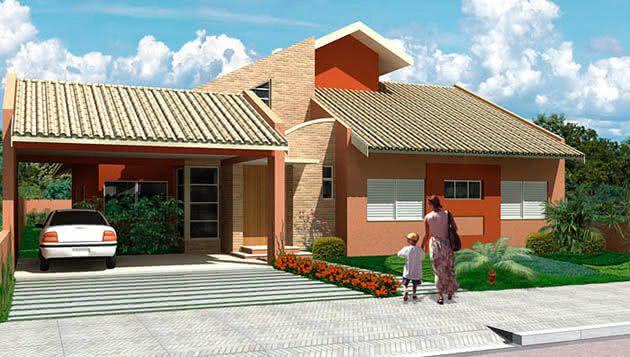 Decoração de casa com varanda lateral