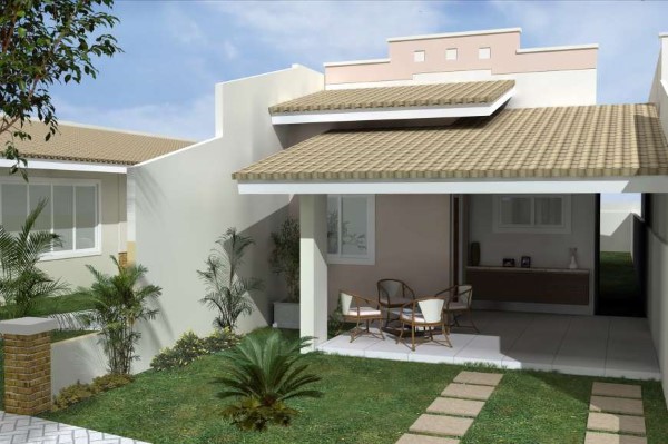 Casa com varanda lateral para lazer