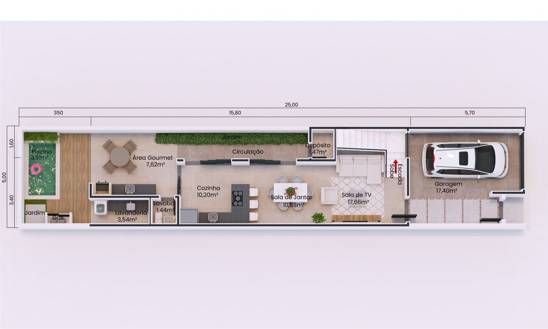 construir em terreno estreito