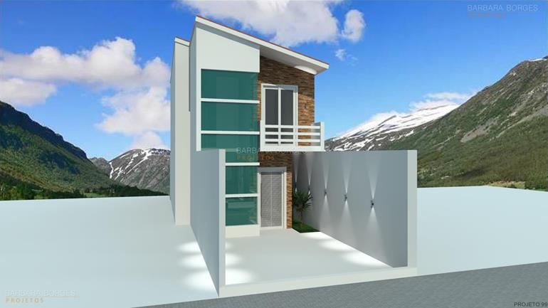 projeto casa em terreno estreito com 2 quartos