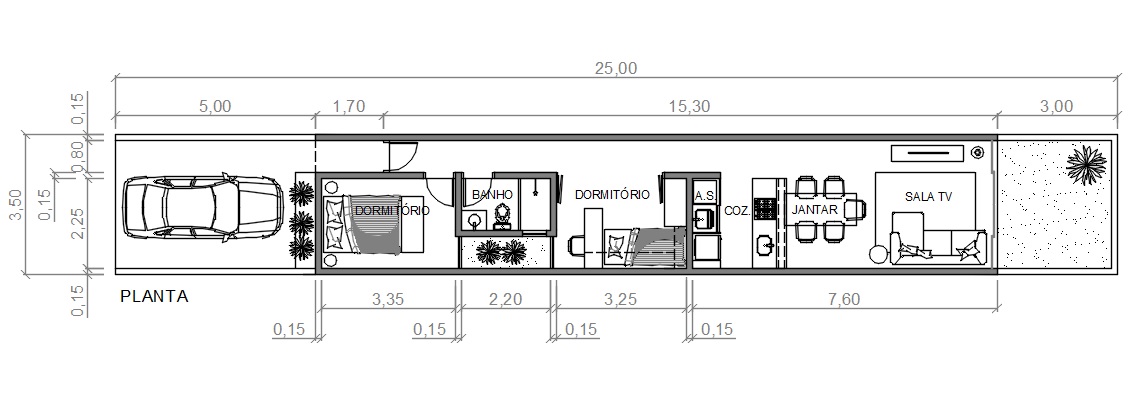 dicas arquitetura terreno estreito