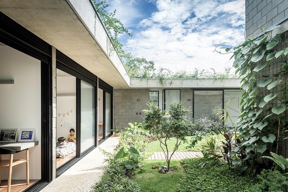 casas com pátio para ventilação