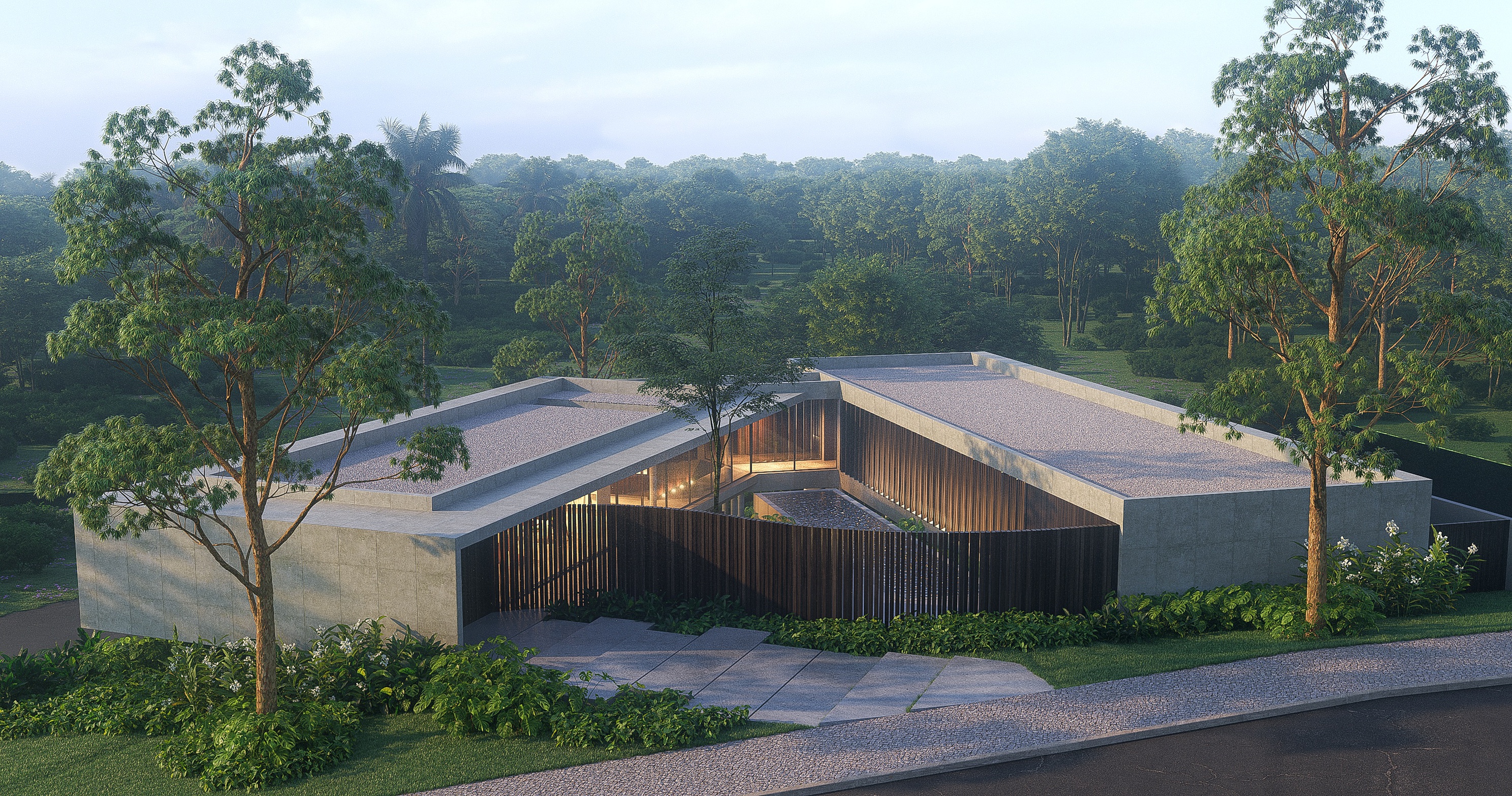 casa pátio moderna