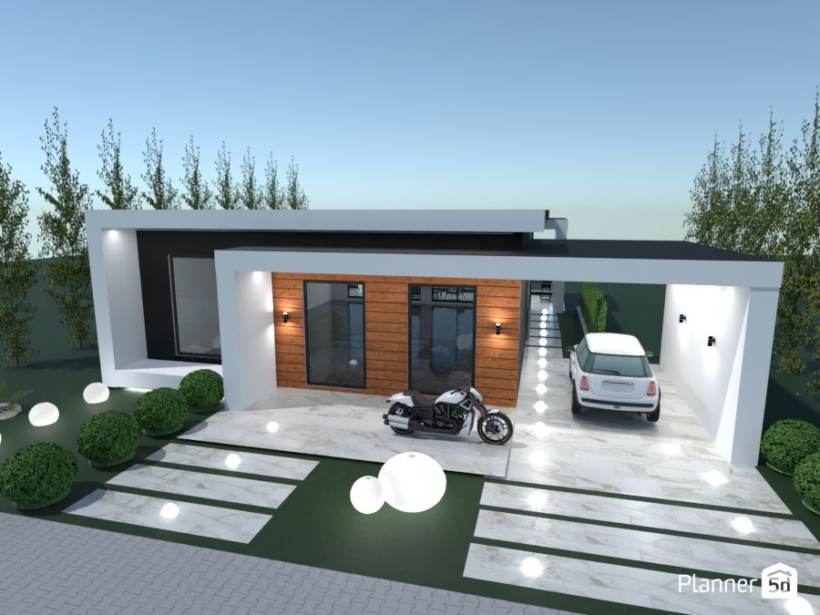 modelos de casas pequenas modernas com varanda