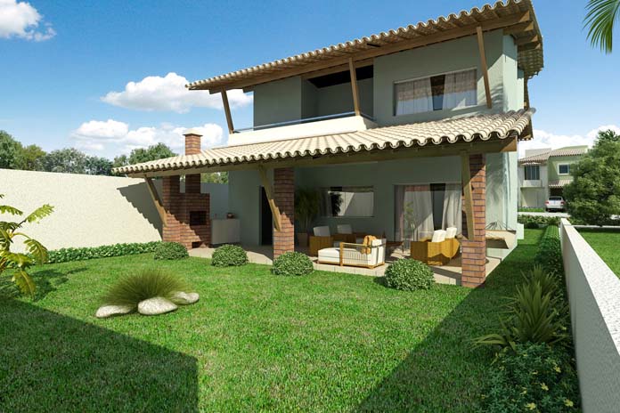 casas com alpendre para área de serviço