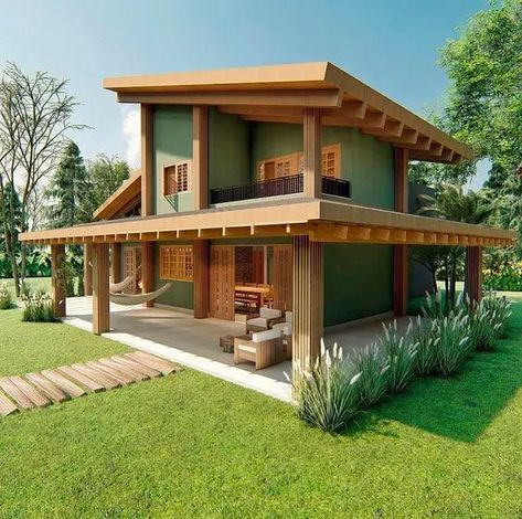 casas com alpendre de madeira