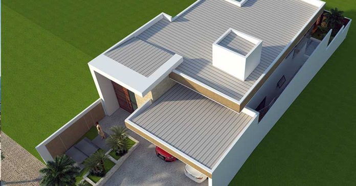 telhado borboleta para casas pequenas