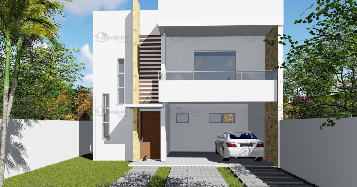 modelos de varanda no segundo andar para casas modernas