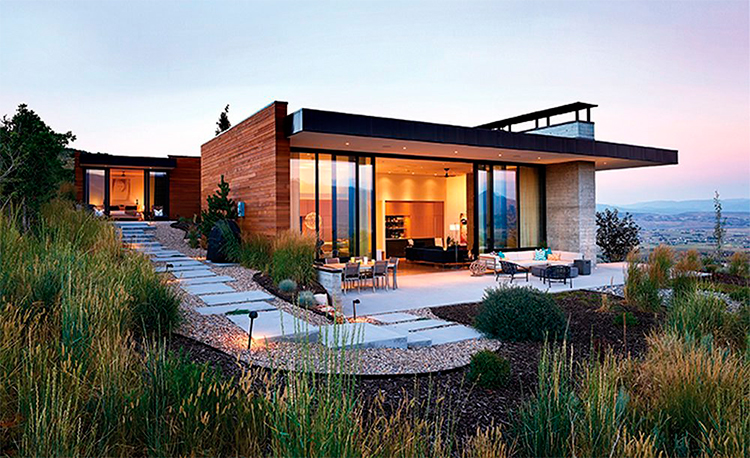 casas de montanha minúsculas