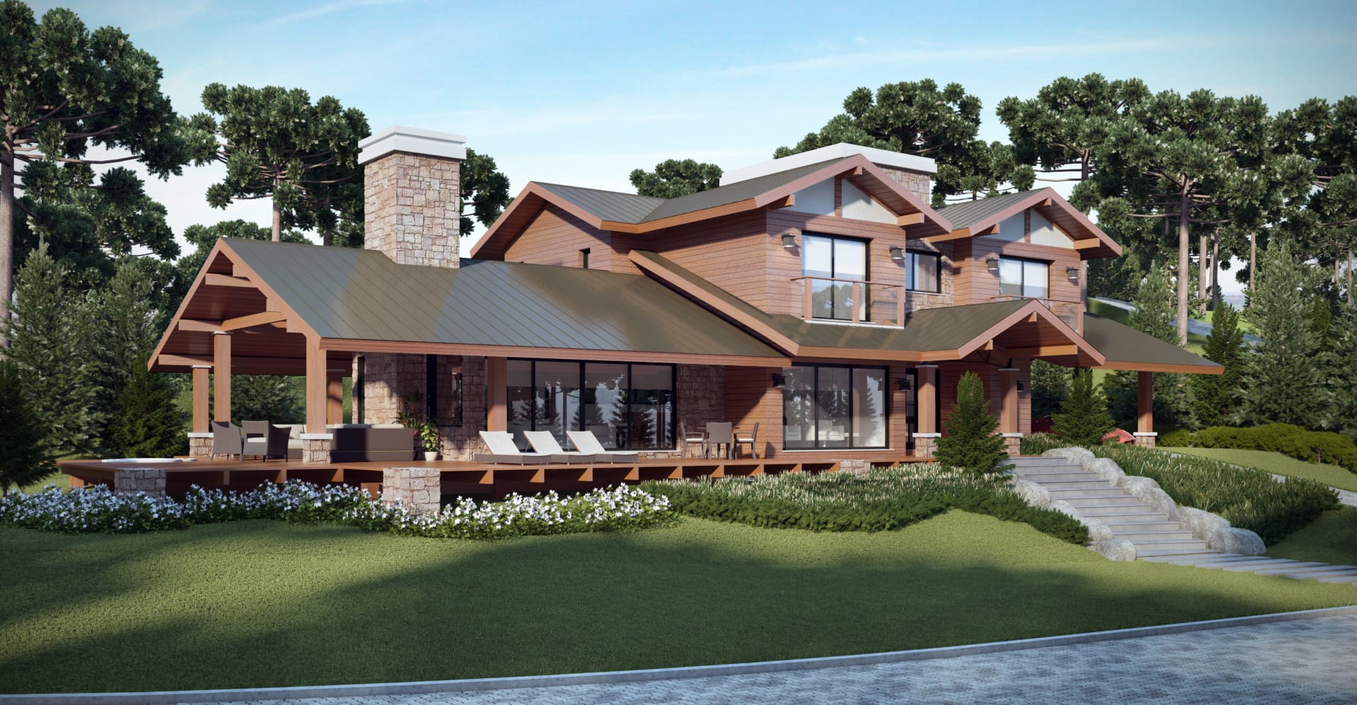 construção sustentável em montanha