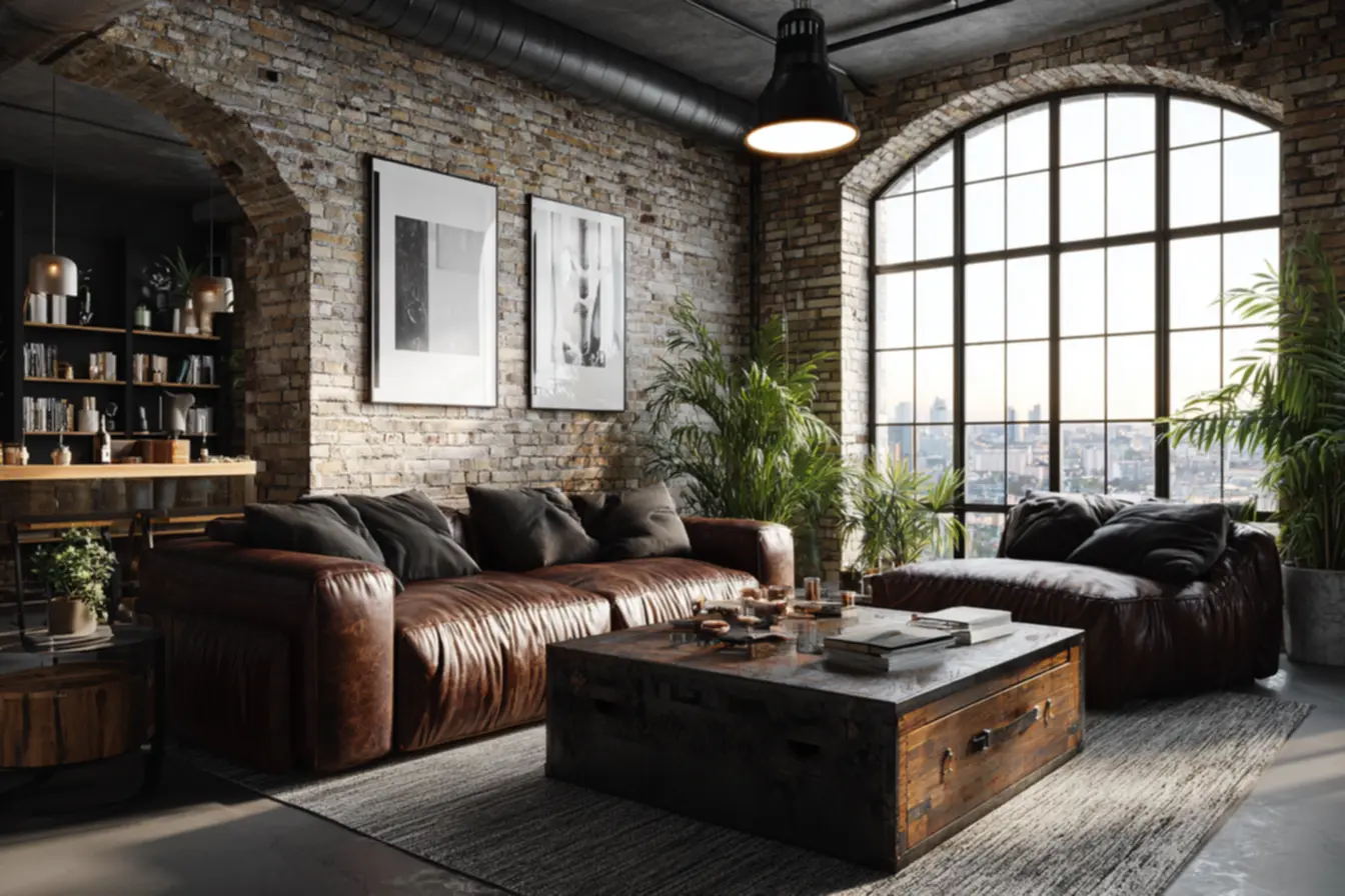 como usar tijolos aparentes em casas estilo industrial vintage