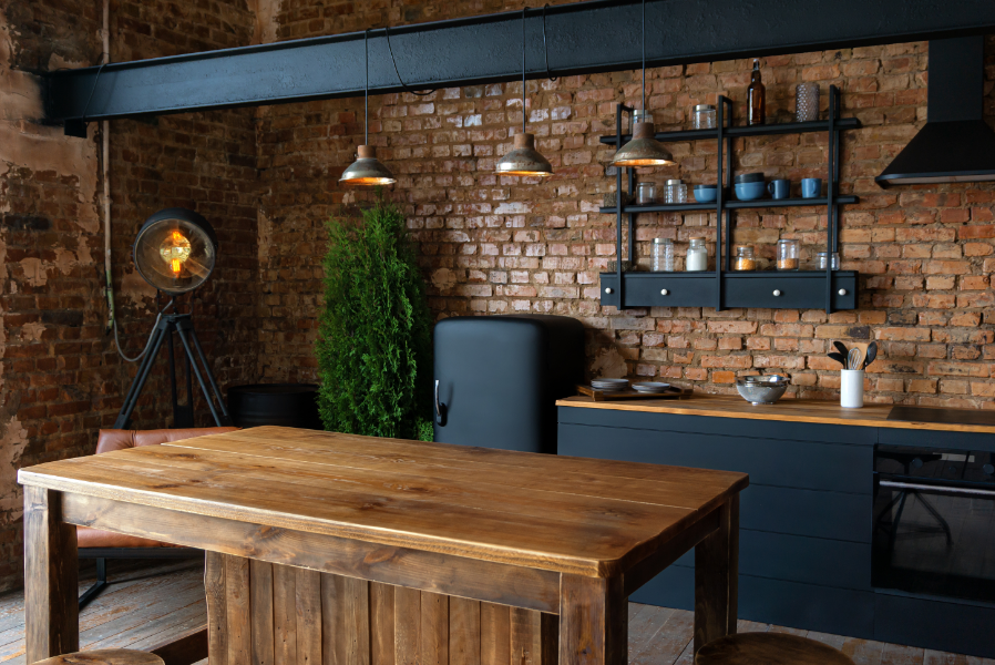 ideias de decoração industrial vintage para salas