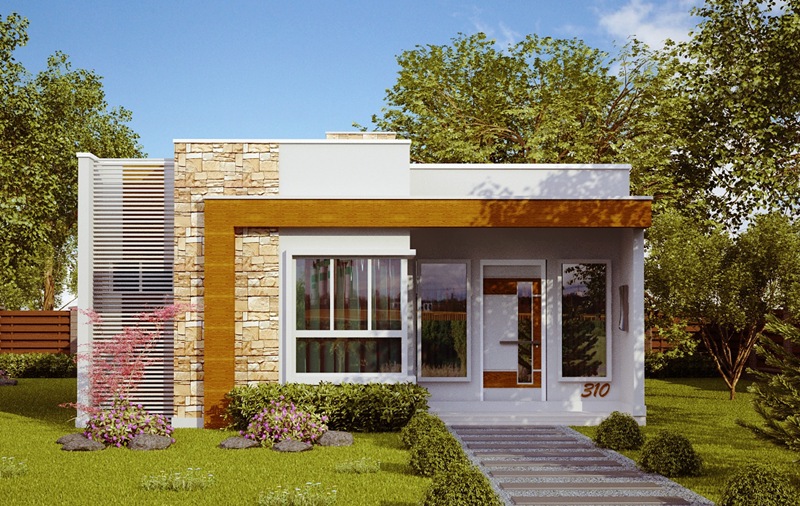 casas modernas pequenas com varanda gourmet