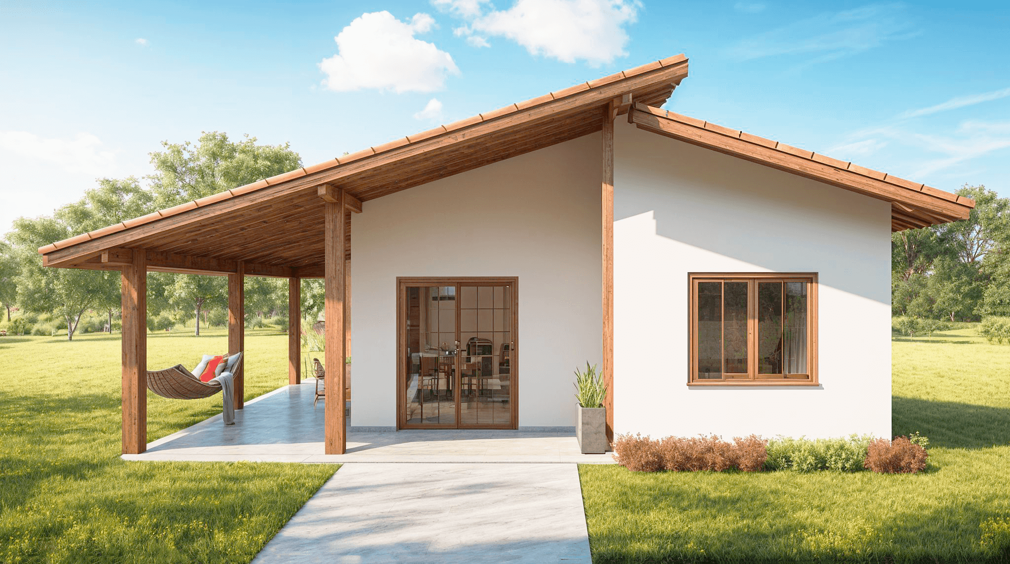 ideias de casas simples e bonitas com varanda para inspirar