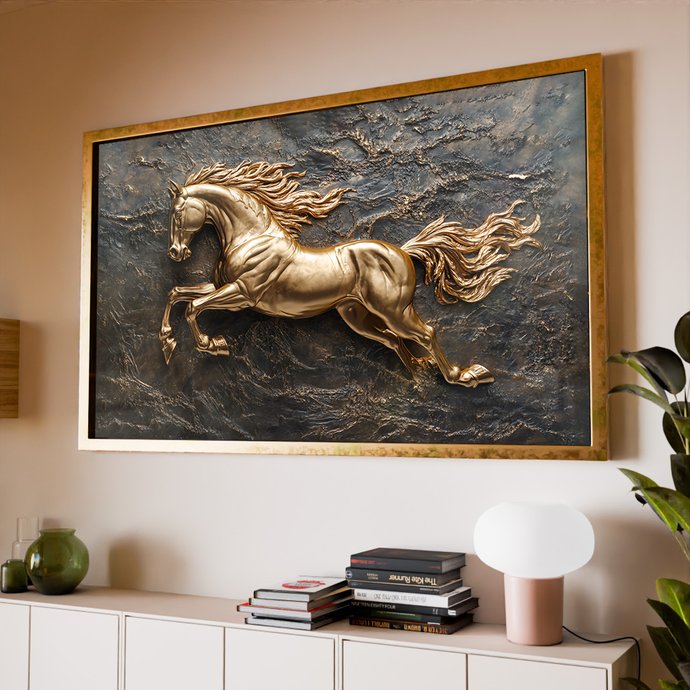 onde comprar estatueta de cavalo dourado