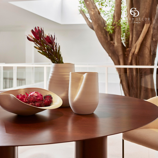 centro de mesa com vasos