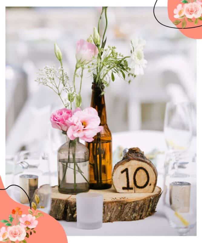 centro de mesa casamento rústico