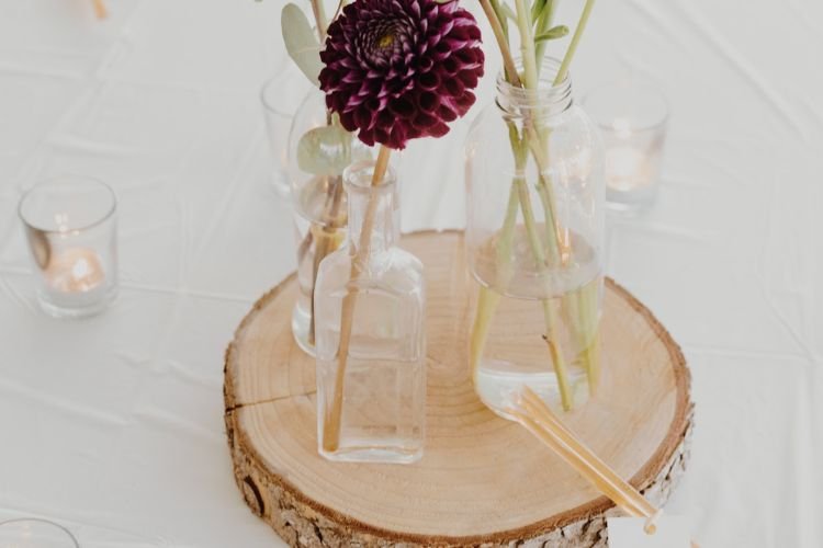 centro de mesa casamento com velas