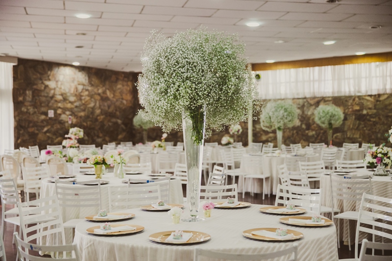 centro de mesa casamento com flores