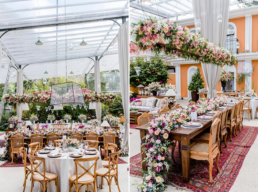 centro de mesa casamento pequeno