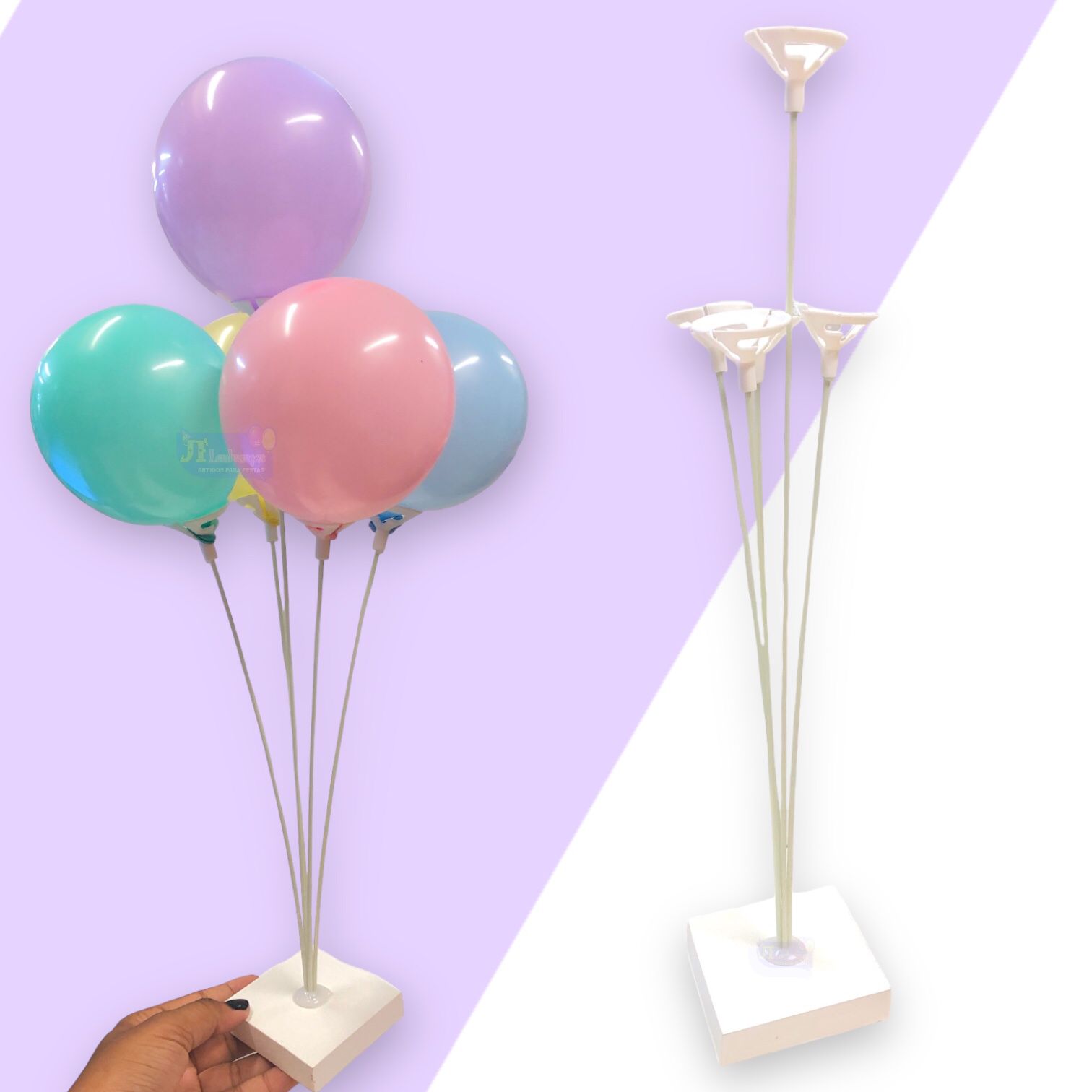 centro de mesa com balão DIY